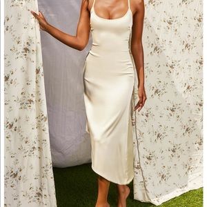 Dreamiest skip satin dress from OH POLLY BRAND NEW W TAGS 🤍